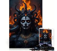 Rompecabezas Ángel de la Muerte Mujer Demonio 1000 Piezas para Adolescentes Memoria Aguda Relajación Ocio Cálido Bordes Impecables Regalo Festivo (50x75cm)
