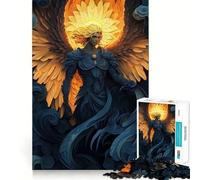 Rompecabezas Ángel de Luz y Sombra de 1000 Piezas Juego Mental Divertido Diseño de Ajuste Huecos Regalo Ideal para reuniones Familiares (50x75cm)