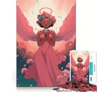 Rompecabezas Angel Girl de 1000 Piezas Juego de ingenio Piezas de Ajuste preciso Actividad Divertida para Toda la Familia (50x75cm)