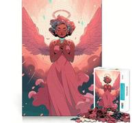 Rompecabezas Angel Girl de 1000 Piezas para Adultos Diversión Que estimula la Mente Corte de precisión Bordes Lisos Actividad Absorbente para Noches tranquilas (38x52cm)