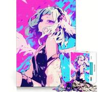 Rompecabezas Angel Girl in Neon de 1000 Piezas Ejercicio Mental Divertido Piezas de Ajuste preciso Una Forma entretenida de Pasar el Tiempo Libre (50x75cm)