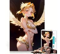 Rompecabezas Angel Girl para Adolescentes,1000 Piezas,Juego para estimular la Mente,Piezas sin Rebabas,Corte Limpio,fácil de Aprender,diversión para Toda la Familia (50x75cm)