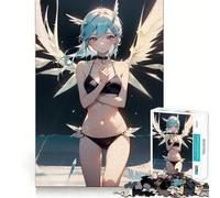 Rompecabezas Angel Girl para Adultos,1000 Piezas,Juego de estimulación cognitiva,diseño Ajustado sin Huecos,Regalo de cumpleaños,Juguete para ejercitar la Mente (38x52cm)