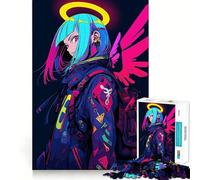 Rompecabezas Angel Girl para Adultos,1000 Piezas,Juego para estimular la Mente, Corte láser,Actividad Relajante para Grupos en Interiores (38x52cm)