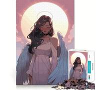 Rompecabezas Angel Girl para Adultos,1000 Piezas,para estimular la concentración,Divertido,tamaño Uniforme,Piezas precisas,Actividad para Compartir con Seres Queridos (50x75cm)