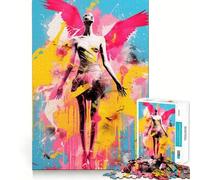 Rompecabezas Angel Graffiti Pop Art de 1000 Piezas para Adultos Juego Que estimula la Mente Superficie Lisa y sin Rebabas Un pasatiempo Fascinante para los Momentos de Ocio (38x52cm)
