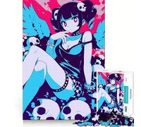 Rompecabezas Angel Skull Girl de 1000 Piezas para Adolescentes Estimula la función cognitiva Divertido Cierre Seguro Sin Piezas Sueltas Una Forma entretenida de Pasar el Tiempo Libre (50x75cm)