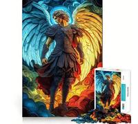 Rompecabezas Angel Warrior Artwork para Adolescentes 1000 Piezas Juego Mental Divertido Conexión Limpia y fluida Forma Atractiva de Pasar el Tiempo Libre (38x52cm)