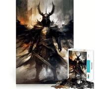 Rompecabezas Angel Warrior de 1000 Piezas,Divertido y fácil de Usar,con tecnología Avanzada de Corte láser,Ideal para Llevar de Viaje Juego Mental Perfecto como Regalo (38x26cm)