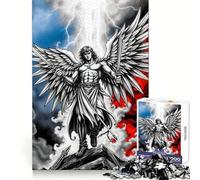 Rompecabezas Angel Warrior de 1000 Piezas para Adolescentes práctica de lógica, diversión Tranquila, Bordes limpios, Regalo Festivo (50x75cm)