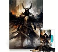 Rompecabezas Angel Warrior de 1000 Piezas para Adultos Entrenamiento Cerebral Divertido,Corte Limpio,componentes Resistentes,Actividad Relajante para la Mente (50x75cm)