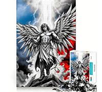 Rompecabezas Angel Warrior para Adultos,1000 Piezas,Juego para estimular la Mente, Corte láser,Actividad Relajante para Grupos en Interiores (50x75cm)