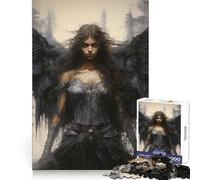 Rompecabezas Angels Black Woman de 1000 Piezas Desarrolla la lógica, fomenta la atención Plena y el Ocio Requiere una unión precisa Regalo Original (38x52cm)