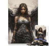 Rompecabezas Angels Black Woman de 1000 Piezas para Adolescentes, desafío Mental, Ocio Relajado, Ajuste (50x75cm)