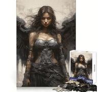 Rompecabezas Angels Black Woman de 1000 Piezas para Adolescentes Estimula la Mente y es un pasatiempo Relajante Encaje Firme (38x26cm)