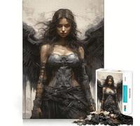 Rompecabezas Angels Black Woman para Adolescentes,1000 Piezas,Divertido Juego de Memoria,Superficie Lisa sin Rebabas,Regalo de cumpleaños,Juguete para ejercitar la Mente (50x75cm)