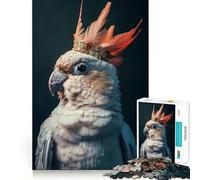 Rompecabezas Animal Cute King de 1000 Piezas,Divertido,para estimular la concentración,Cortado con láser para un Ajuste, Actividad para Compartir con Seres Queridos (50x75cm)