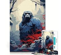 Rompecabezas Animal Japan Vibes 1000 Juego de concentración Mental Corte de precisión Bordes Suaves Juego de construcción de Conexiones significativas (38x26cm)