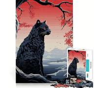 Rompecabezas Animal Japan Vibes 1000 Juego de Memoria Mental de Alta precisión para Cortar,Manualidades interactivas,desafío Cerebral para el hogar (38x26cm)