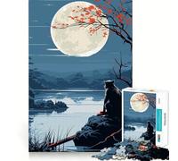 Rompecabezas Animal Japan Vibes,1000 Piezas,Juego Divertido sin Rebabas,Piezas de Corte Limpio,portátil,Ideal para Viajar (38x26cm)