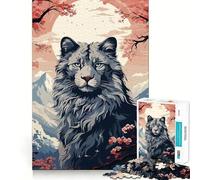 Rompecabezas Animal Japan Vibes de 1000 Piezas Diversión para Entrenar la Mente Encaja Perfectamente sin Huecos Actividad para Compartir con Seres Queridos (38x26cm)