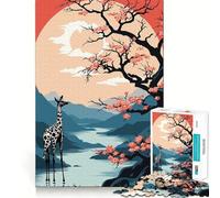 Rompecabezas Animal Japan Vibes de 1000 Piezas para Adolescentes Tren de Memoria Diversión,conexión Limpia y sin interrupciones Actividad grupal Relajante para Interiores (38x52cm)