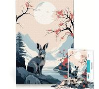 Rompecabezas Animal Japan Vibes para Adultos,1000 Piezas,Juego de Memoria Cerebral,Cortado con láser para un Ajuste Perfecto, aliviar el estrés (38x26cm)
