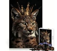 Rompecabezas Animal Lynx King de 1000 Piezas para Adolescentes Desarrolla la Capacidad de razonamiento y fomenta la atención Plena Bordes limpios (38x26cm)
