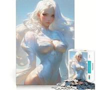 Rompecabezas Anime Angel Girl de 1000 Piezas,Juguete de construcción Focus Building Toy,Ajuste Huecos,Actividad gratificante para días lluviosos (50x75cm)