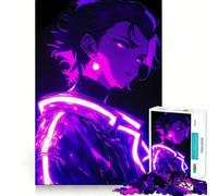 Rompecabezas Anime Boy in Neon Lights para Adultos,1000 Piezas,Juego Think Boost,Estructura de Encaje precisa,fácil de Aprender,diversión para Toda la Familia (50x75cm)