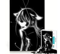 Rompecabezas Anime Cat Girl Blanco Brillante 1000 Piezas Entrenamiento Mental Divertido Corte Limpio Componentes Resistentes Entretenimiento Cautivador para Interiores Acogedores (50x75cm)