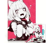 Rompecabezas Anime Cat Girl Heart Eyes 1000 Think Boost Game Tight Lock No Loose Pieces Interactive Brain Challenge para el hogar (38x26cm)