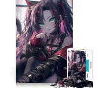 Rompecabezas Anime Cat Girl Rebel de 1000 Piezas,Juguete de construcción Focus Building Toy,Ajuste Huecos,Actividad gratificante para días lluviosos (38x52cm)