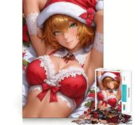 Rompecabezas Anime Christmas Girl 1000 Think Boost Game Tight Lock No Loose Pieces Interactive Brain Challenge para el hogar (38x26cm)