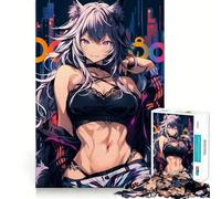 Rompecabezas Anime City Girl Hanabi 1000 Piezas Juego Divertido con tecnología Avanzada de Corte láser Juguete de Entretenimiento para Interiores (38x52cm)