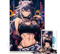 Rompecabezas Anime City Girl Hanabi de 1000 Piezas para Adolescentes Juego para estimular la Mente Montaje Firme y Seguro Actividad Divertida para Toda la Familia (38x26cm)