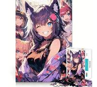 Rompecabezas Anime City Party de 1000 Piezas para Adolescentes Juego Divertido y Entrelazado sin Huecos Actividad Nocturna Familiar para divertirse (50x75cm)