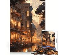 Rompecabezas Anime City Sunset Dusk de 1000 Piezas para Adolescentes, Ideal para desarrollar la Mente, Relajarse, Limpiar fácilmente y armar Regalo navideño cálido (38x52cm)