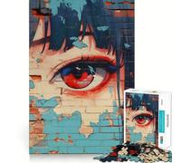 Rompecabezas Anime Eye Graffiti para Adultos,1000 Piezas,Entrenamiento Mental,Piezas sin Rebabas,Corte Limpio,Actividad para Compartir en Familia (50x75cm)