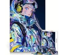 Rompecabezas Anime Girl Look at You de 1000 Piezas Ideal para Practicar la lógica, Relajarse y desconectar Bordes limpios Regalo Festivo (38x52cm)