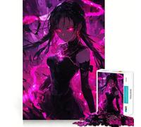 Rompecabezas Anime Girl with Pink Energy 1000 Think Boost Game Tight Lock No Loose Pieces Interactive Brain Challenge para el hogar (50x75cm)