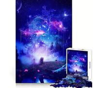 Rompecabezas Árbol Celestial Brillante para Adolescentes 1000 Piezas Ejercicio Mental Diversión Pacífica Corte Exacto Único (38x52cm)