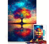 Rompecabezas Árbol de la Vida Arcoíris de 1000 Piezas para Adultos, Juego Mental, Juguete Divertido y Tranquilo, Pieza de colección de Arte de Corte preciso (50x75cm)