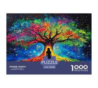 Rompecabezas Árbol de la Vida De 1000 Piezas para Adultos, Rompecabezas Cielo Estrellado Fantástico Adultos, Juego De Habilidad Difícil De Completar 52x38cm/1000pcs