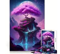Rompecabezas Árbol de la Vida Fantasía Adolescentes Rompecabezas de 1000 Piezas Sharp Recall Serene Activity Uniform Cut Alegre Navidad (38x26cm)