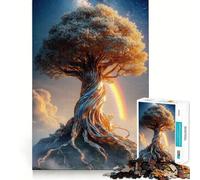 Rompecabezas Árbol de la Vida Místico con Arcoíris para Adolescentes, 1000 Piezas, Juguete Recreativo, Divertido y de Corte Limpio, Arte Coleccionable (50x75cm)