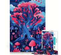 Rompecabezas Árbol del País de Las Maravillas de 1000 Piezas Diversión para estimular la concentración Tecnología Avanzada de Corte láser Ideal para Viajar Juego Mental (38x26cm)