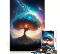 Rompecabezas Árbol Espacial Místico para Adultos 1000 Piezas Juguete para Ejercicio Mental Tiempo de Relajación Diseño Montaje (50x75cm)