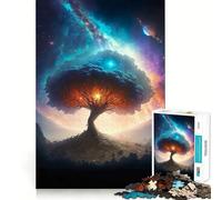 Rompecabezas Árbol Espacial Místico para Adultos 1000 Piezas Juguete para Ejercicio Mental Tiempo de Relajación Diseño Montaje (50x75cm)