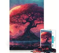 Rompecabezas Árbol Luna Roja para Adultos, 1000 Piezas, Juego Inteligente, Divertido y Relajante, Ideal para armar, Regalo preciado (38x26cm)